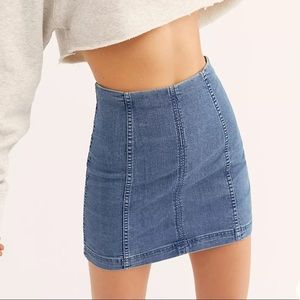 Free People Modern Femme Denim Mini Skirt